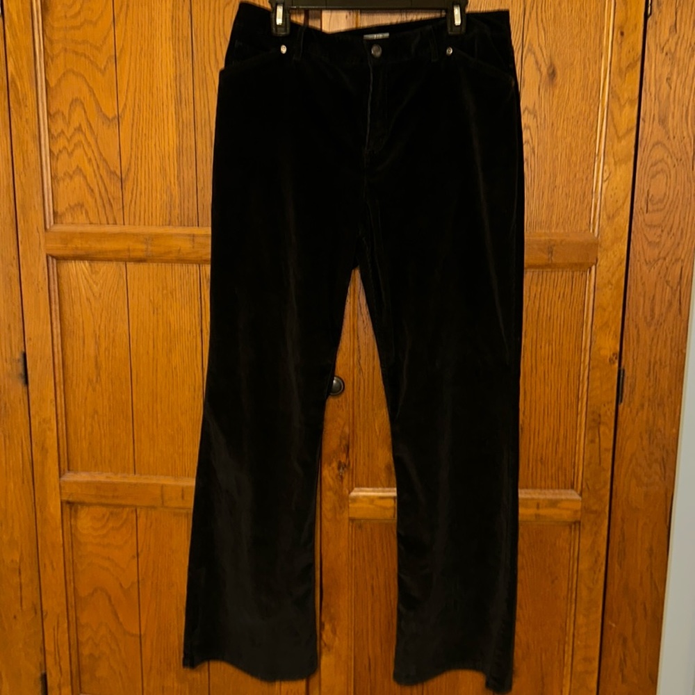 J.Jill Black Stretch Corduroy Bootcut Pants Size 12